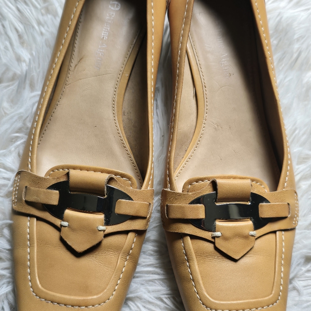 Etienne Aigner Vintage Dress Shoes Mustard Yellow Tan Leather Shoes-Size 8.5 - Picture 5 of 16